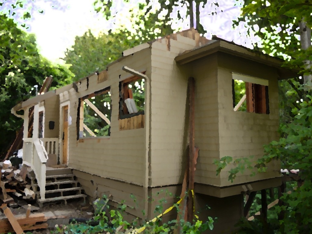 two new postcards of “urban renewal”:  cottage style and green