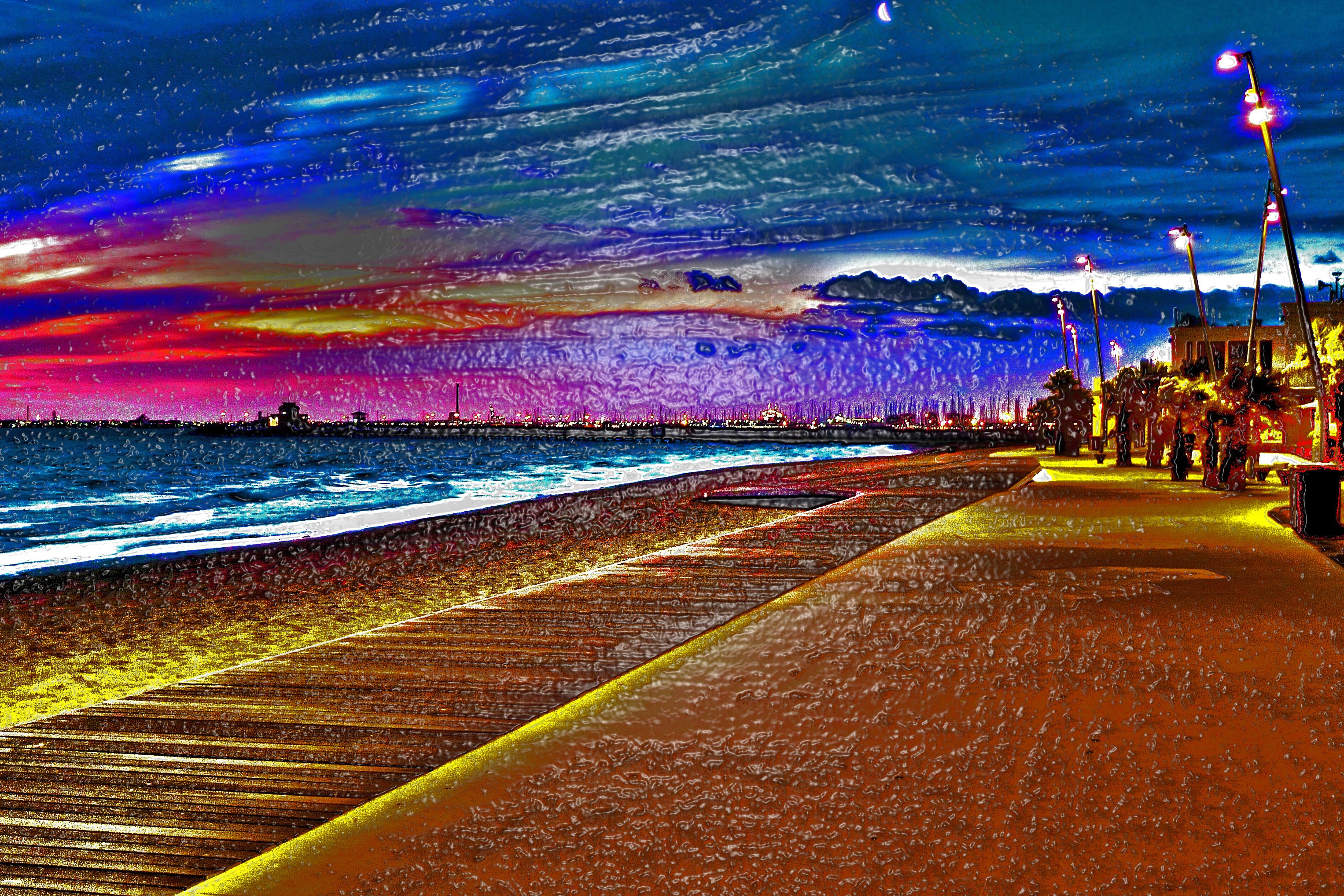 the urban experience of a city sunset down under