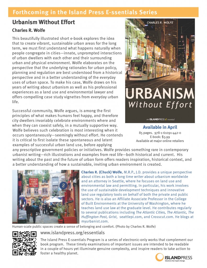 Urbanism Without Effort, coming soon…
